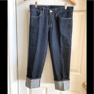 MUJI cuffed capri jeans